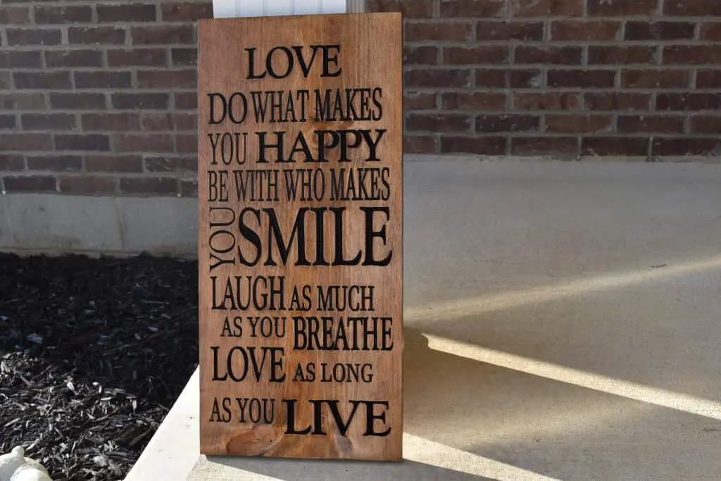 WoodworingbyLPI Love Happiness Sign