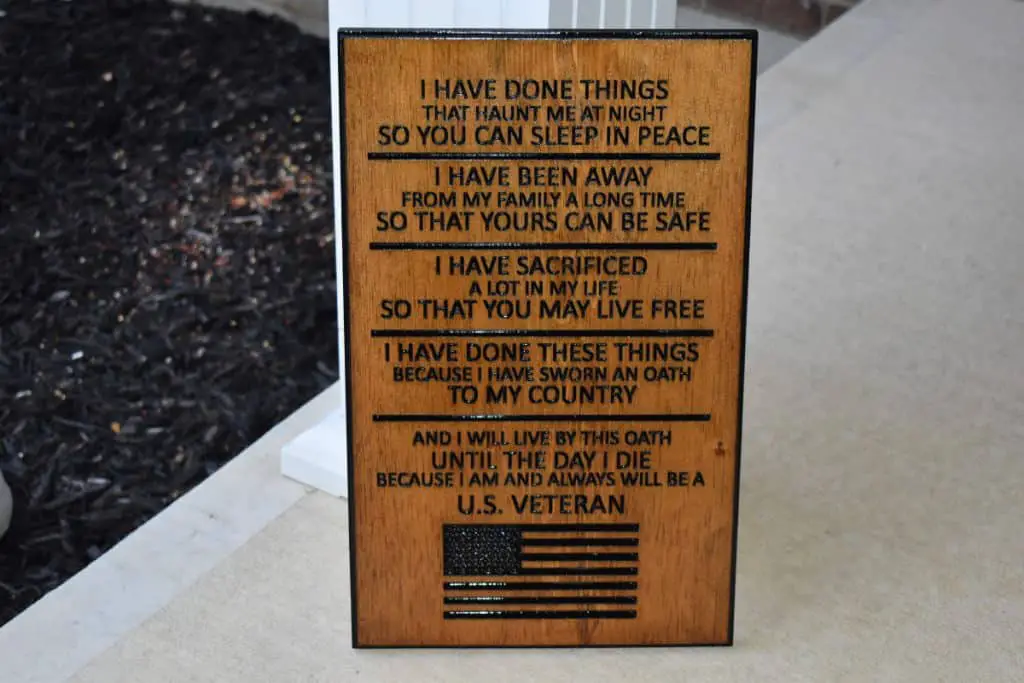 Woodworking By LPI - Veterans Creed