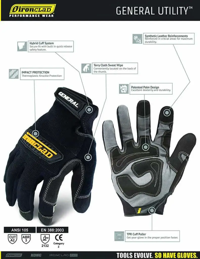 Ironclad General Utility Work Gloves