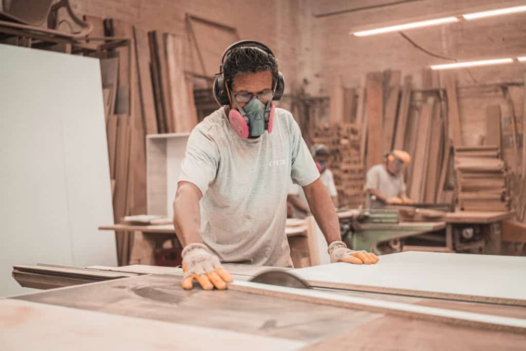 Table Saw With Gloves