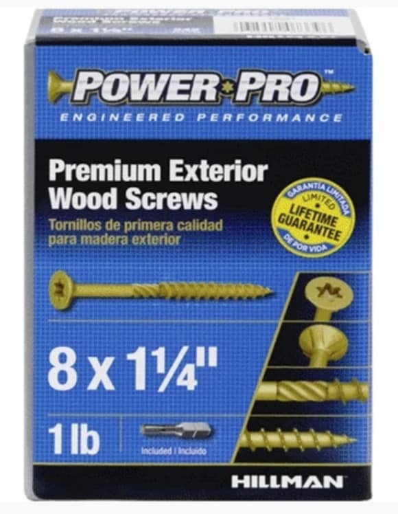 The Hillman Group 42177 Pro Crafter 8 by 1-1/2-Inch Wood Screw